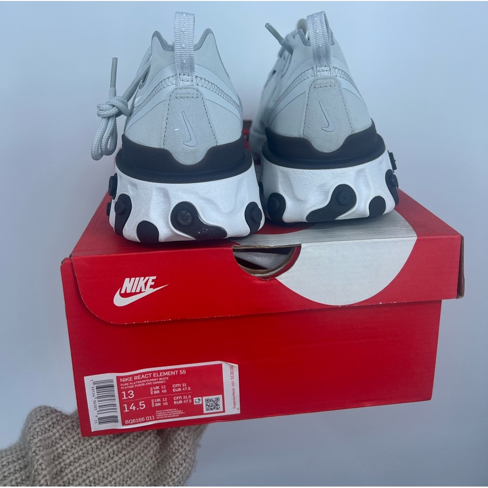 Nike React Element Pure Platinium Thunder Grey Mens Size 13 - Picture 2 of 5